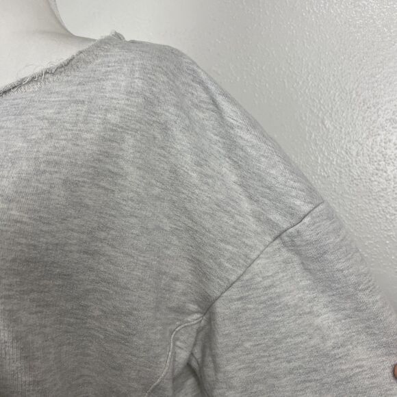 Maeve Anthropologie Sweater Women Medium Grey Pullover Boat Neck Sweatshirt Top - Picture 8 of 14